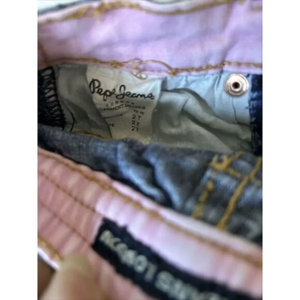 Pepe Jeans London Girls Jeans‎ Size 2T Y2K Vintage Punk Old School